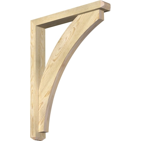 Thorton Craftsman Rough Sawn Bracket W/ Offset Brace, Douglas Fir, 4W X 26D X 34H